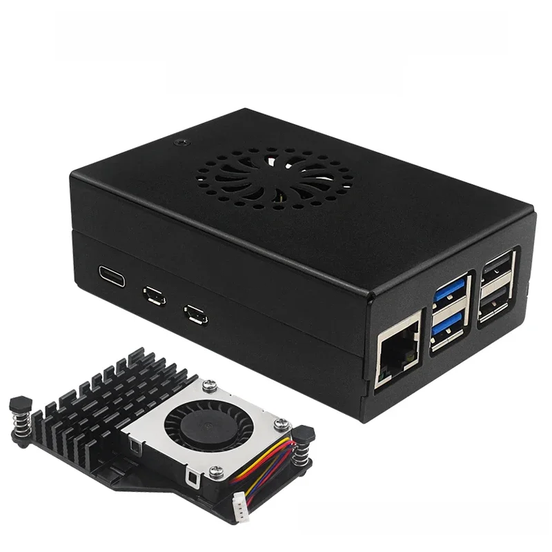 Metalowa obudowa Raspberry Pi 5 Obudowa ze stopu aluminium kompatybilna z aktywną chłodnicą dla RPI 5 Pi5 — zdjęcie produktu 7