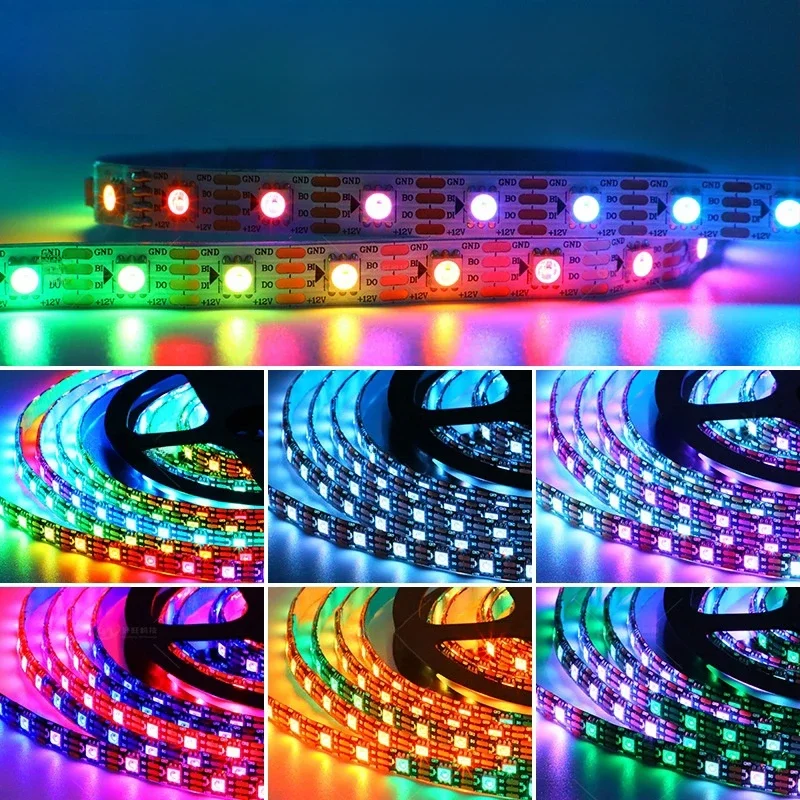 1/3/4/5M Dc 12V Ws2815 Led Strip Individueel Adresseerbare Pixel Ic Licht Tape 30/60/74/96/144 Leds/M 5050 Rgb Flexibele Lamp Bar - afbeelding 2