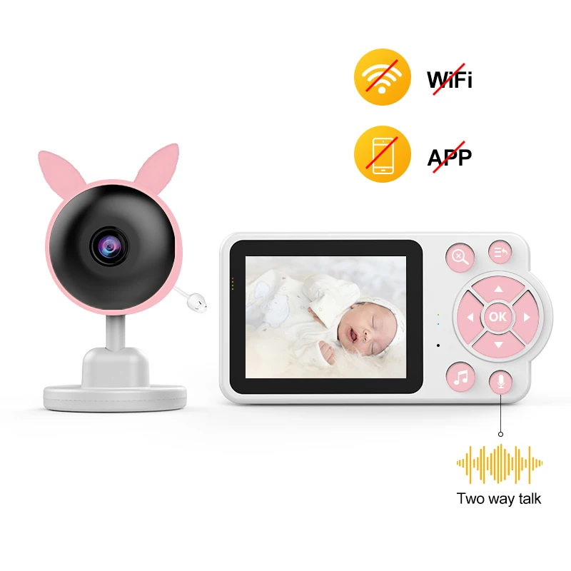 Baby Monitor 2.8 Inch Wireless Video Baby Monitor With HD Camera 4X Zoom Two Way Audio Night Vision Security Camera Babysitter