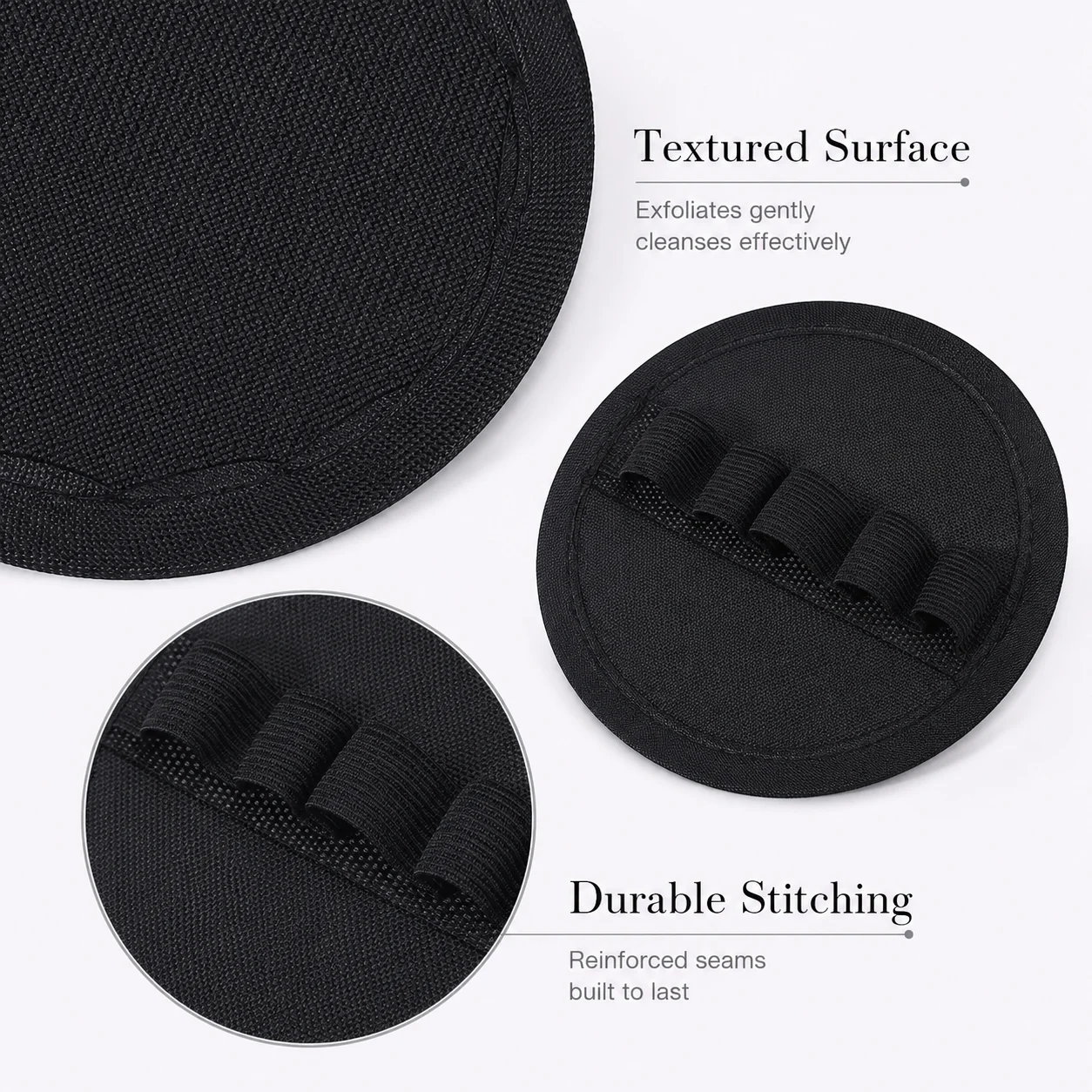 4pcs Black Exfoliating Bath Scrubber Body Scrubber Shower Back Scrubber Bath Massage Pad Dead Skin Remover Cleaning Tool