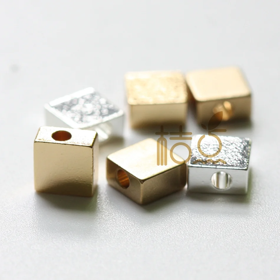 DIY Supply-Premium Plated Solid Brass Finding Spacers - Square 6x6x3mm (4193C)
