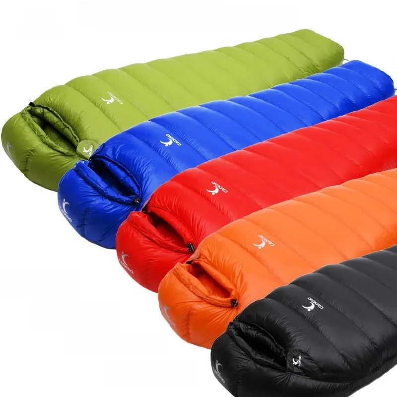 CADENO Newset Winter Autumn Mummies Ultralekki śpiwór puchowy Outdoor Travel Camping Nylon White Duck 400g 1200g — 2