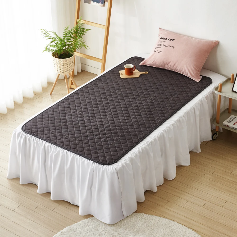 The Ann EMF carbon electric heating mat heated mattress pad deep gray Single size 100X180