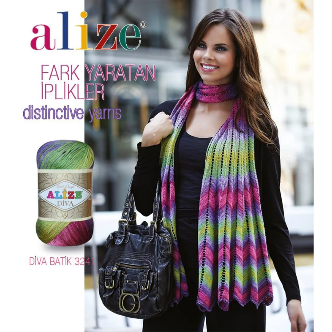 Alize Diva Batik 100g miękka przędza na dzierganie ręczne szydełkowanie nici DIY dziecko dzianiny szalik koc ponczo Cardigan Benaies