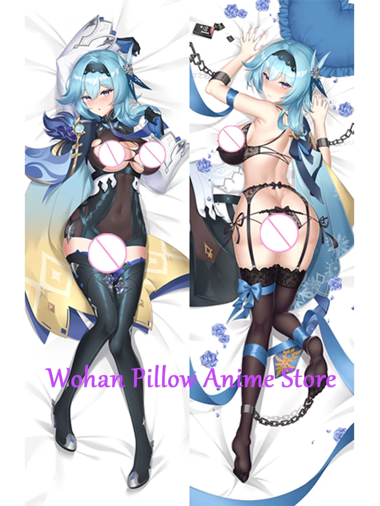 

Dakimakura Anime Pillow Cover Eula Double Sided Print Life-size Halloween Christmas Decoration