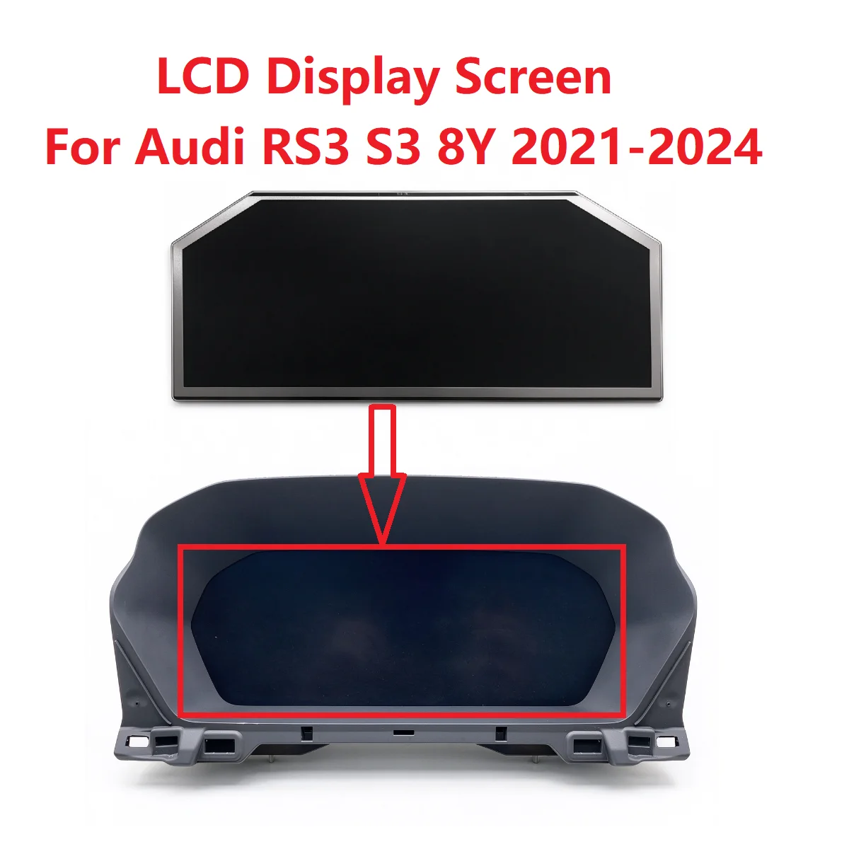 12.3 inch LCD Display For Audi RS3 S3 8Y 2021-2024 Instrument Dashboard Screen Replacement Repair parts