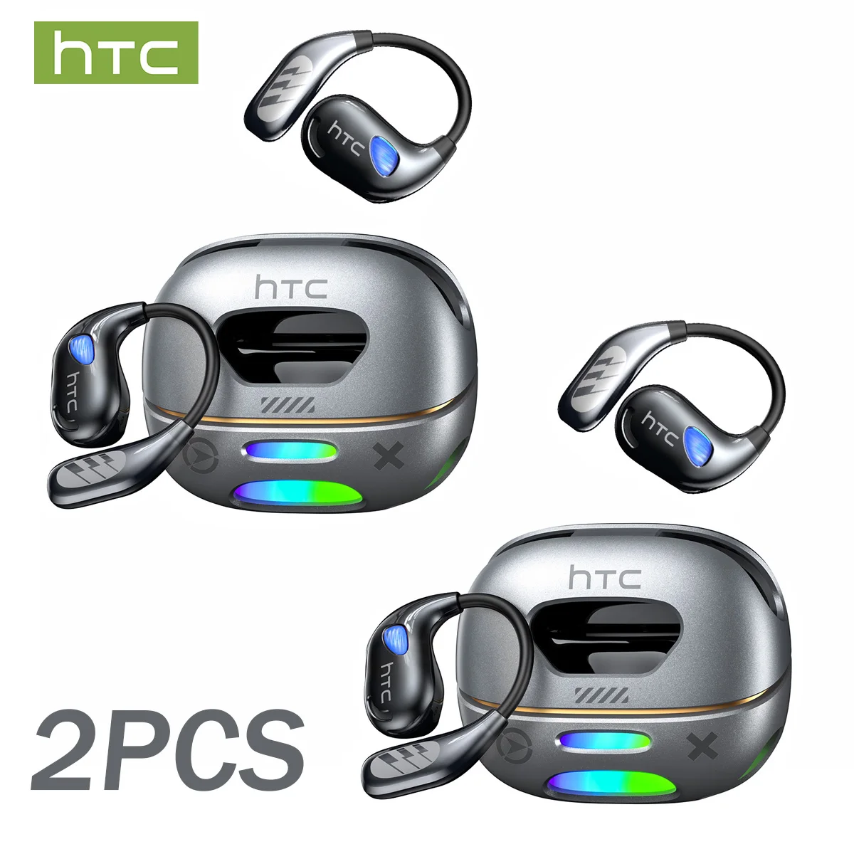 1–2 Stück NE69 Kabellose Bluetooth-Kopfhörer – Hochwertiger Klang, Ohrbügel-Design für Outdoor-Sport, unterstützt KI-Übersetzung (über 150 Sprachen), 40 Stunden Akkulaufzeit, bequemer Sitz und