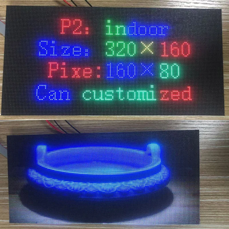 

P2 LED Module Large Screen Indoor Panel 320x160mm 80*40 Dots 1/40 Scan Panel Matrix for Advertising Scrolling Message Sign