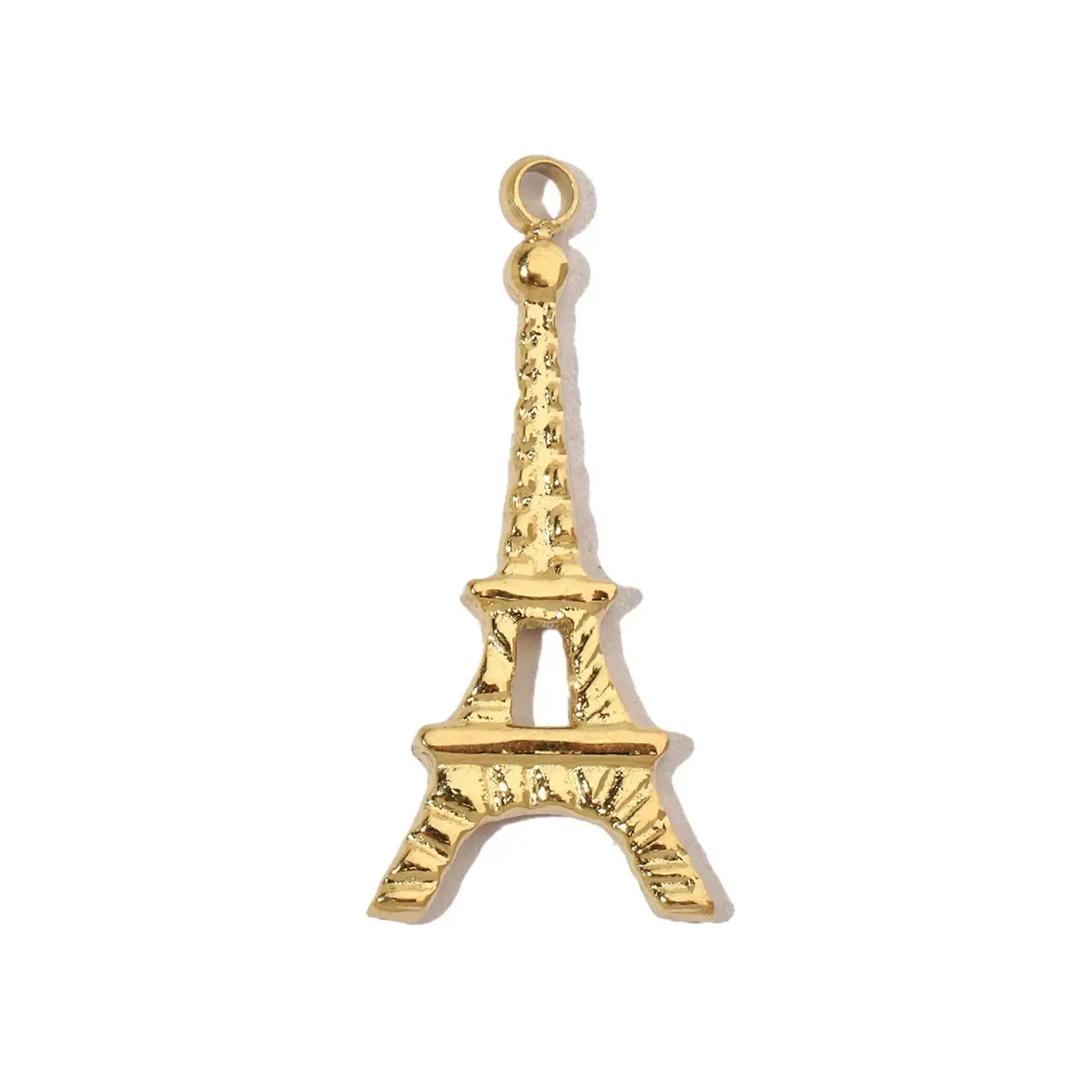 3 pièces/lot en acier inoxydable émail Plam coeur clé bricolage breloques femmes tour Eiffel étoile lune collier pendentif crème glacée chat bijoux