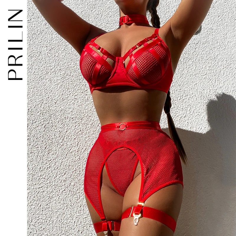 

PRILIN Women Lingerie Set Hollow Out Fashion Women's Underwear Female Bondage Lingerie Valentine's Day Erotic Costumes