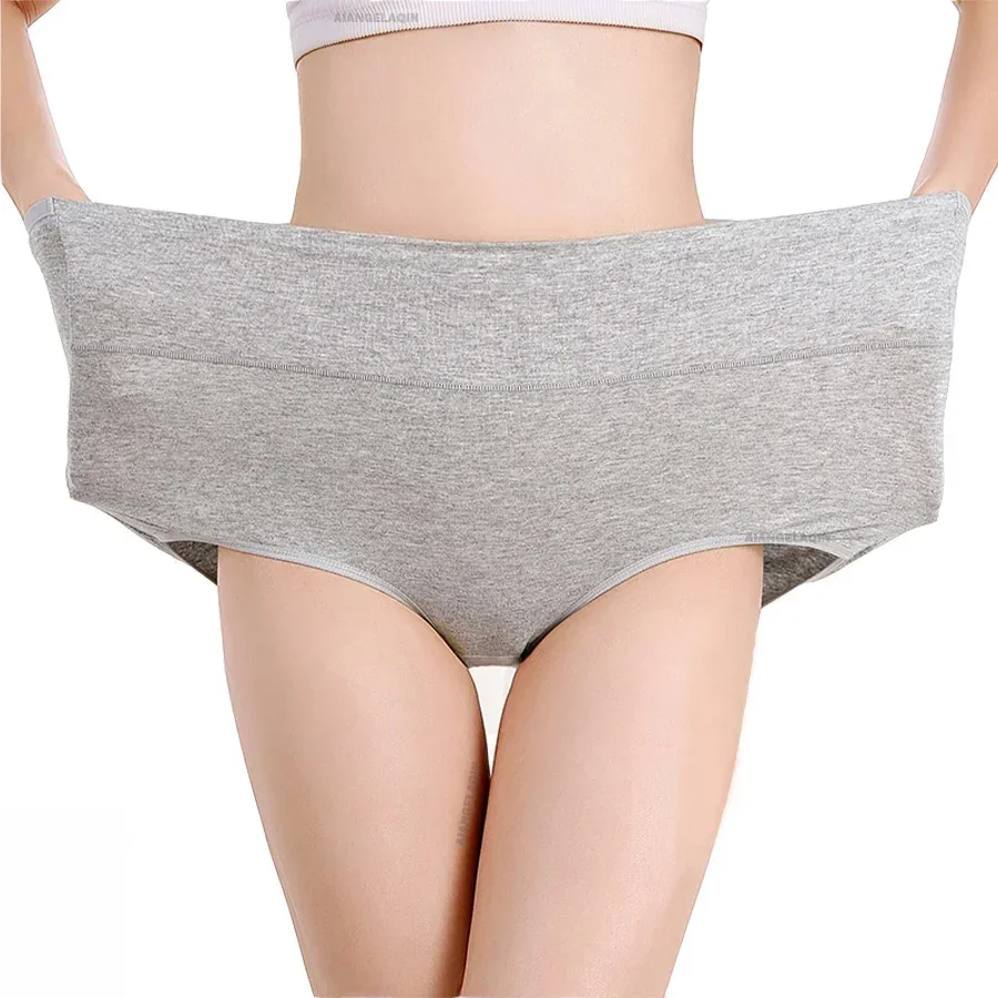 4 stks/partij Hoge Taille Ondergoed Katoenen Slipje Vrouwen Body Slim Abdominale Ondergoed Plus Size Meisjes Slips Vrouwelijke Lingerie Shaper - afbeelding 2