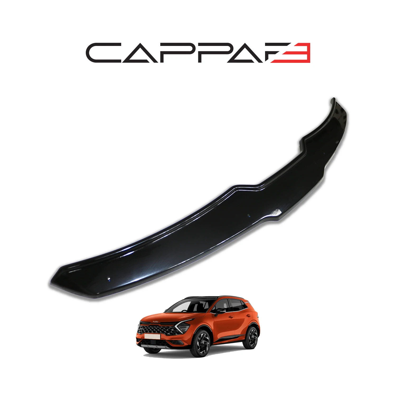 FOR Kia Sportage Front Hood Protection Spoiler 2021 to 2024 Models Front Bug Shield Hood Deflector Guard-Wings Body Kit Mirror