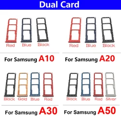 New For Samsung A10 A20 A30 A50 A305F A505F A305 A505 Dual SIM Card Tray Slot Holder Adapter Accessories