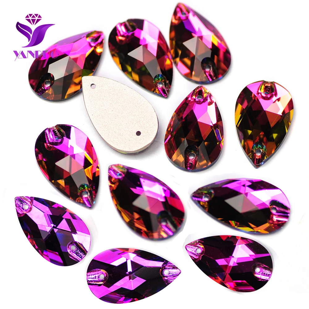 YANRUO 3230 Drop VM Rainbow Sew On Diy Rhinestones Strass Crystal Crystal stones For Making Crafts Rhinestone Leotard Clothes