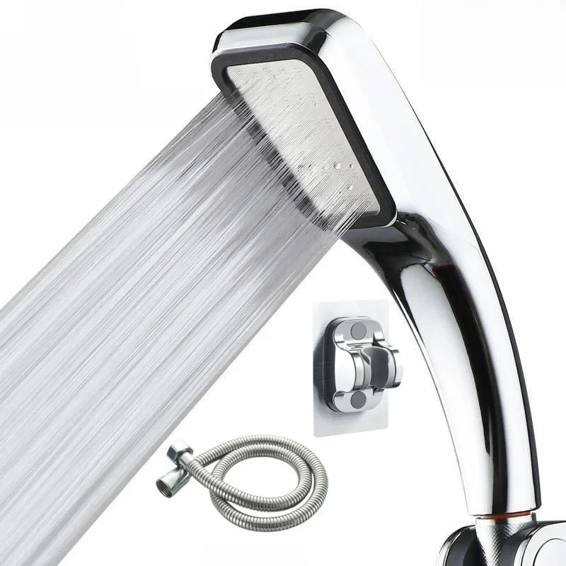 300 Holes High Pressure Rainfall Shower Head with 1.5M Hose Water Saving Showerhead Handheld Sprayer Nozzle Bathroom Accessories