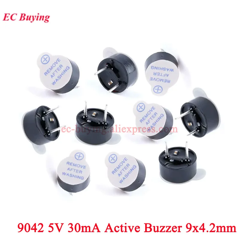 20pcs/1pc 9042 Active Buzzer Integrated DC 5V 9*4.2mm 9X4.2mm Ultra Thin Electromagnetic Alarm Speaker Electronic DIY