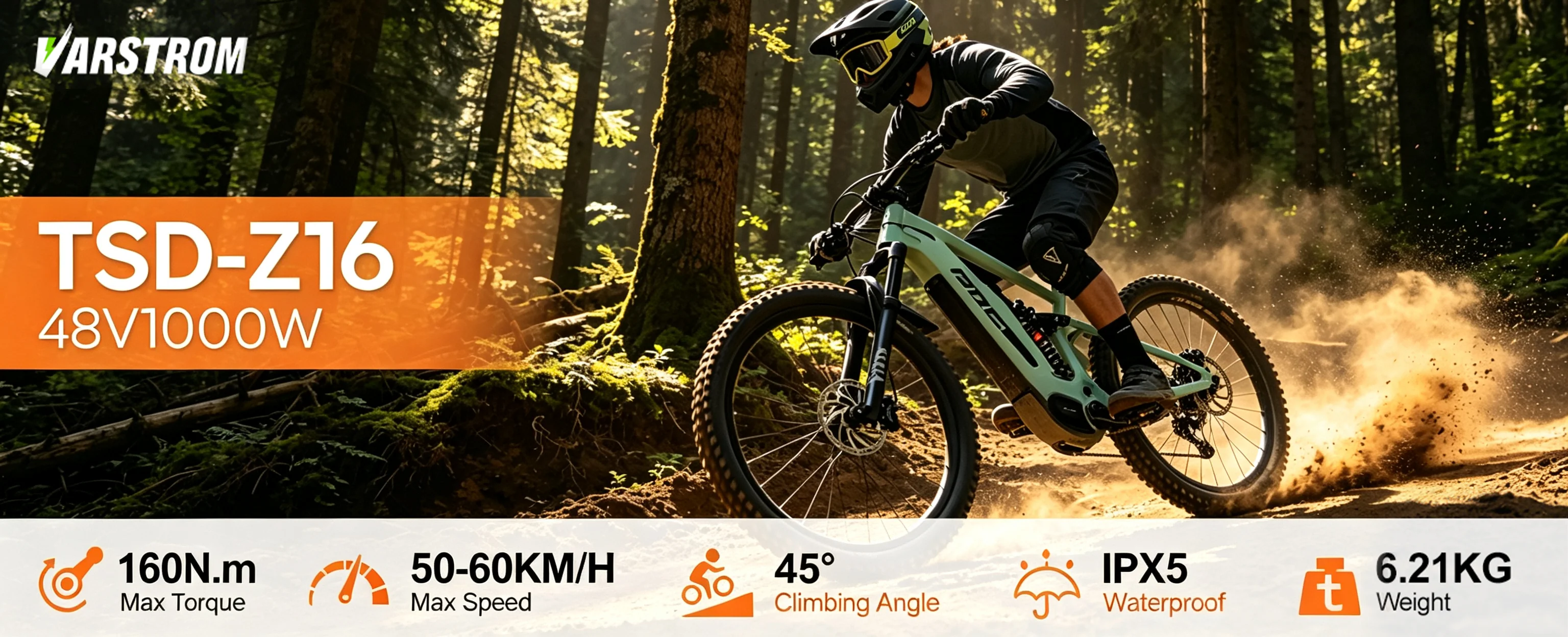 Tongsheng Mid-Drive E-Bike Kit TSDZ16 Motor 48V 1000W Elektromotor E-Bike Umbausatz, EKD01 Mini DZ40 Display 0-5 Stufen, BB 68-73mm Halterungsgröße, Max. Drehmoment 160Nm – Detail 1