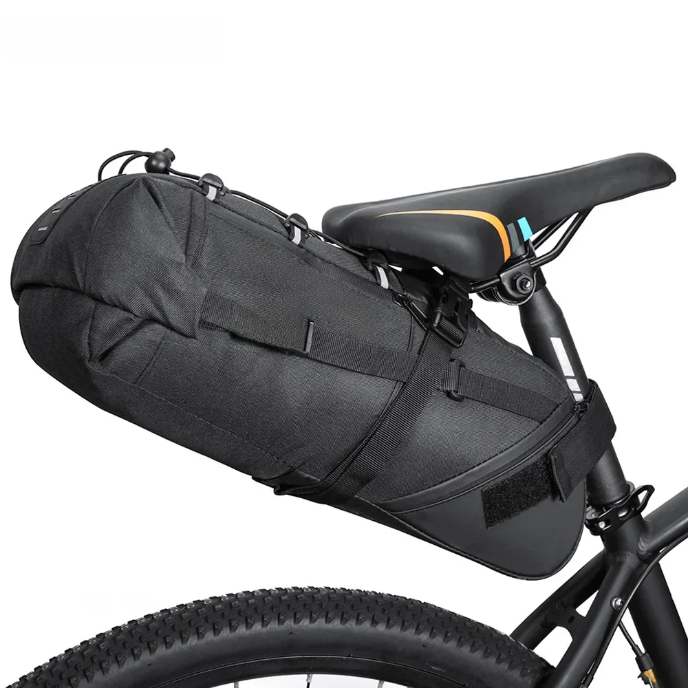 AliExpress NEWBOLER Bike Saddle Bag Waterproof MTB Road Bicycle 10L Large Capacity Cycling Bag Foldabe Tail