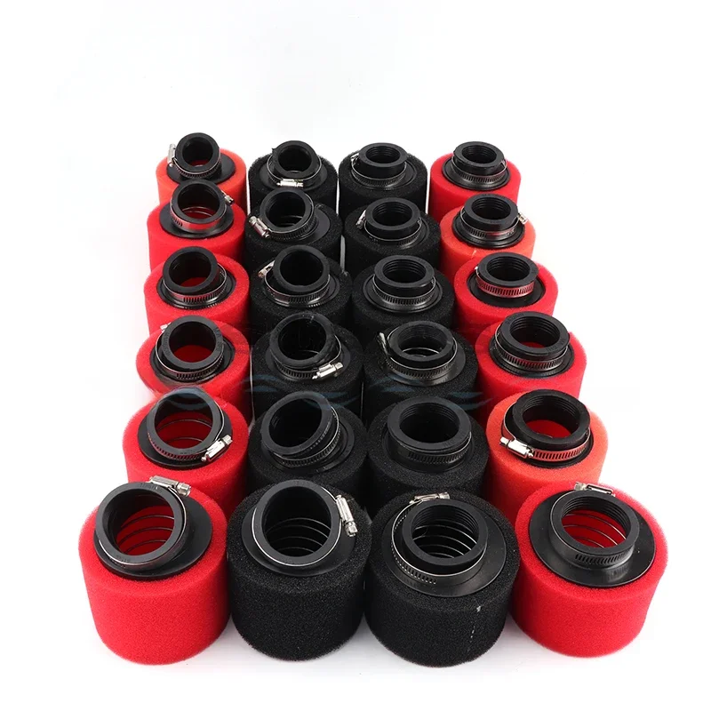 32mm 35mm 38mm 42mm 45mm 48mm courbé coude cou mousse filtre à Air éponge nettoyant cyclomoteur Scooter saleté Pit Bike moto rouge Kayo BSE