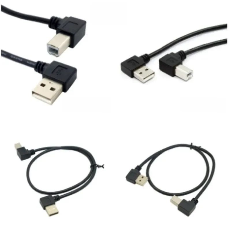 Kątowy skaner USB 2.0 A męski na USB B męski Typ B BM Kątowy skaner drukarki 90 stopni Kabel kątowy 50 cm 100 cm BM — zdjęcie 2