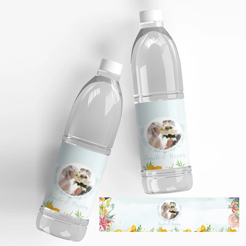 Etiquetas personalizadas para botellas de agua, pegatinas con nombre, fecha, cumpleaños, bautismo, boda, Bar, decoración Mitzvah, 50 piezas/100