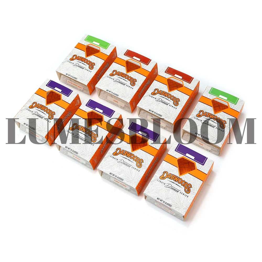 

Dabwoods Empty Cartridge Acrylic Storage Box Transfer Card Slot Packaging Paper Cover Gold Silver Seal Sticker Hollow Window Box