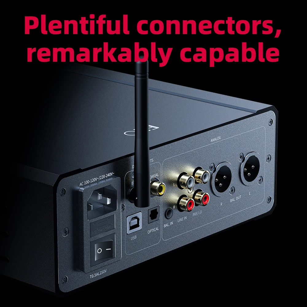 FiiO 데스크탑 헤드폰 앰프, USB ES9068AS * 2 DAC, 블루투스 하이파이 오디오 THX AAA 788 + LDAC DSD512, K9