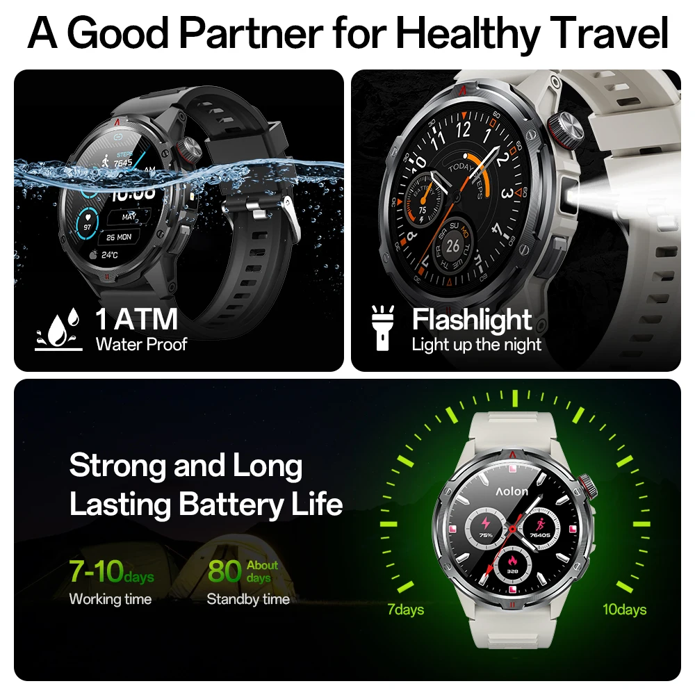 Aolon Tetra R4 Smart Watch with 1.43 AMOLED, GPS, Heart Rate