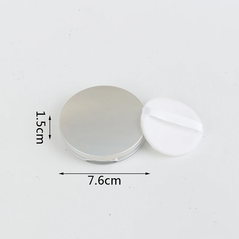 3g ultradünne leere lose Puderbox Topf Make-up Glas Sieb Behälter Puff Spiegel