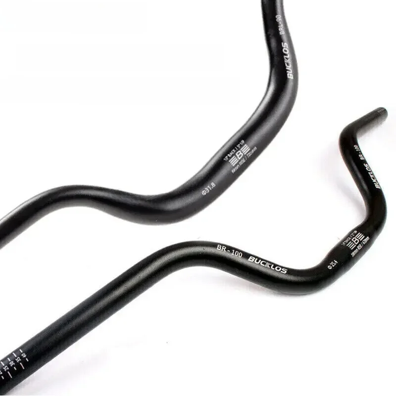 AliExpress NONE BUCKLOS Hi-Rise Bicycle Handlebar 31.8*720mm Mountain Bike Riser Bar 90mm M Handlebar U-shaped 720/620mm Road Cycling Parts