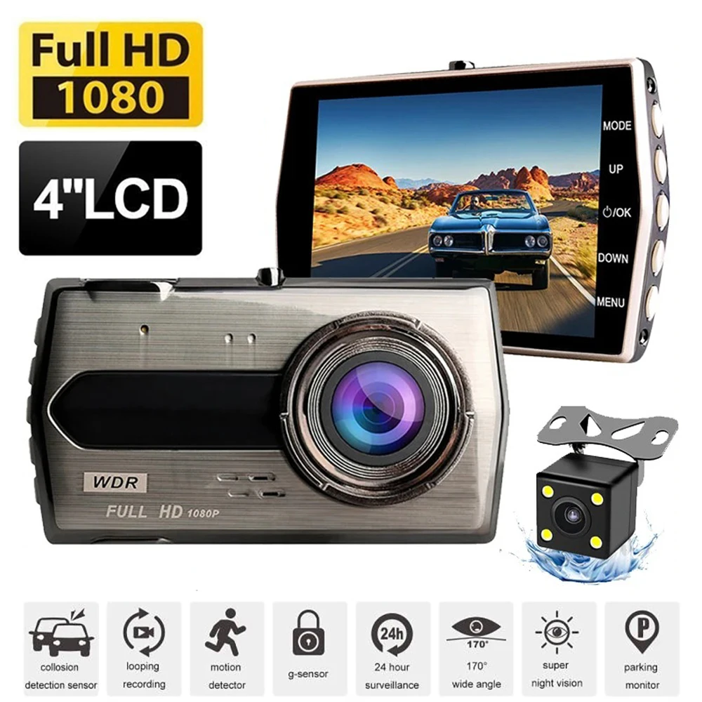 

Car DVR 1080P HD Dash Cam Car Drive Video Recorder Vehicle Black Box Auto Dashcam Rear View Reversing Car Camera Car Accessories