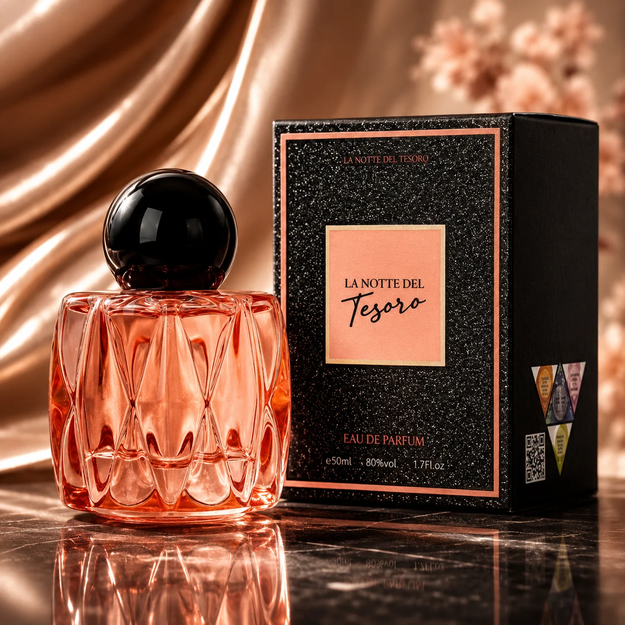 Reyes Queens - la nuit du trésor, 50 ml. Eau de parfum féminine au parfum intense et élégant, une combinaison florale et sucrée avec une base chaude et sophistiquée pour toutes les occasions.