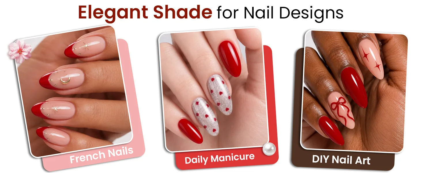 Makartt 15ml Gel-Nagellack One N'Done Ultra-Pigmentiert Einlagiger Hochglanz Keramikglanz UV-Nagelkunst Maniküre DIY Salon Rosenrot – Detail 10