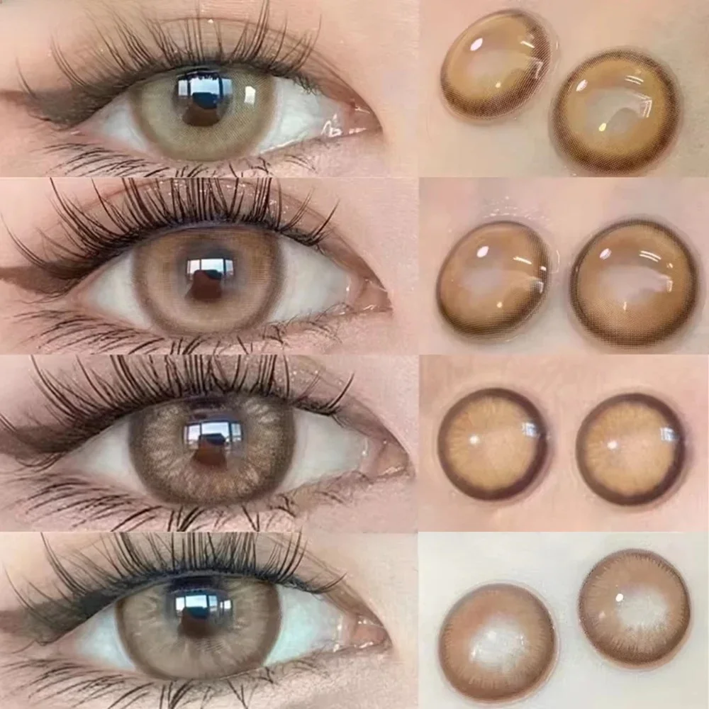 Bio-essence Colorcon 1 Paar koreanische Linsen, farbige Kontaktlinsen, braune Linsen, natürliche Augenlinsen mit hochwertiger natürlicher Linse
