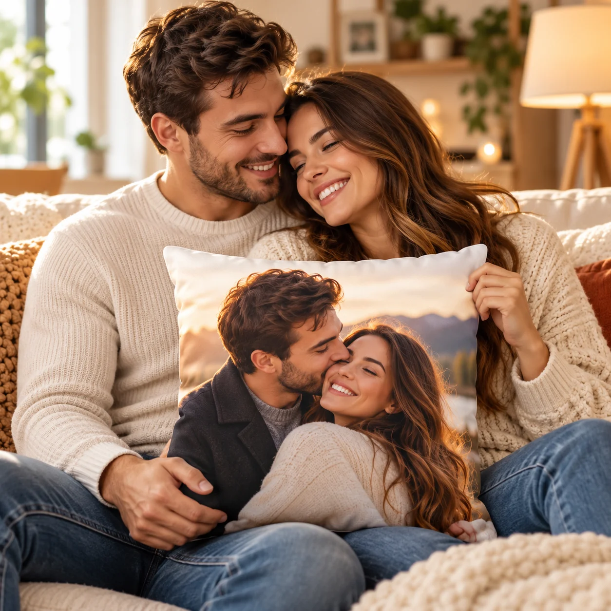 Custom Photo Pillow Cover-Personalized Double-Sided Design,Soft Plush Cushion with Insert,Perfect Gift for Various Festivals