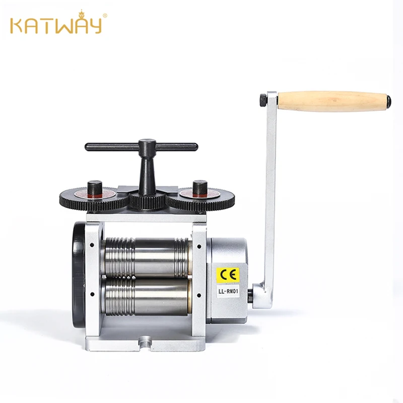 KATWAY 110MM Flat & Wire Combination Rolling Mill Gear Ratio 4:1 Jewelry Professional Manual Rolling Mill LL-RM01C