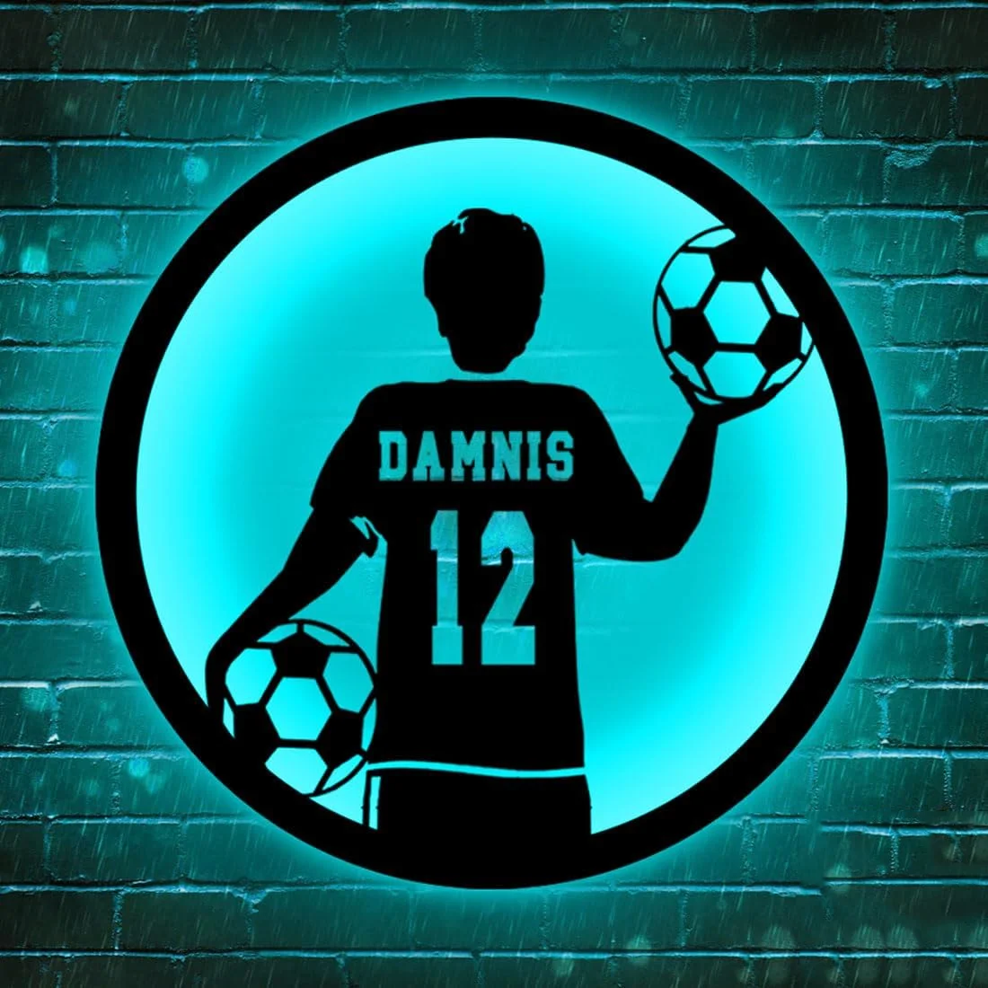 

Custom Name Soccer Neon Signs Personalized Gifts For football Lover Soccer Players Name Sign Gifts Home Wall Decor Gifts