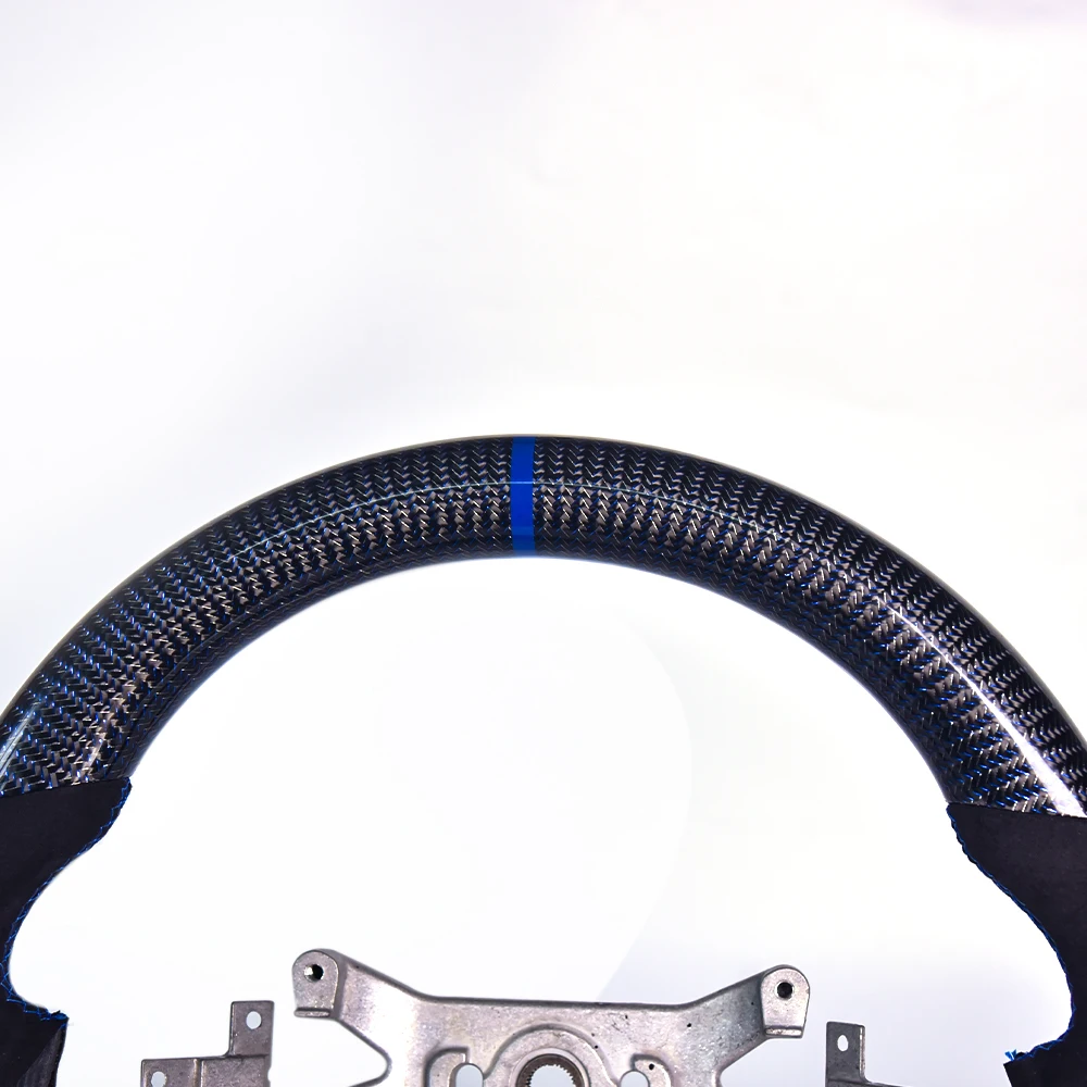 Blue Reflective Carbon Fiber Steering Wheel For Chevrolet Corvette C6  Z06