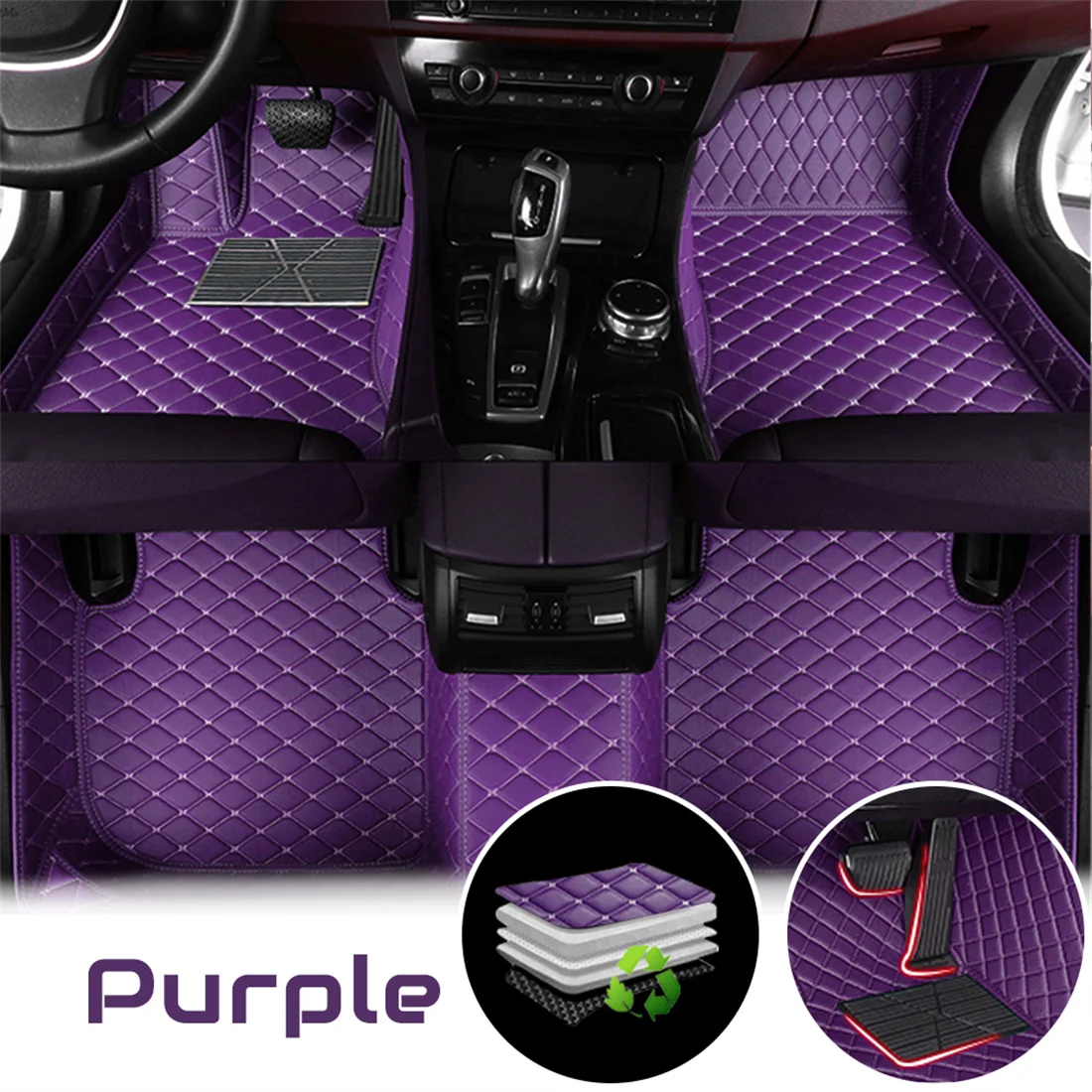 

For Ford Fusion 5seat 2012–2020 Car Floor Mats Custom Auto Foot Pads Automobile Carpet Cover Interior Accessories