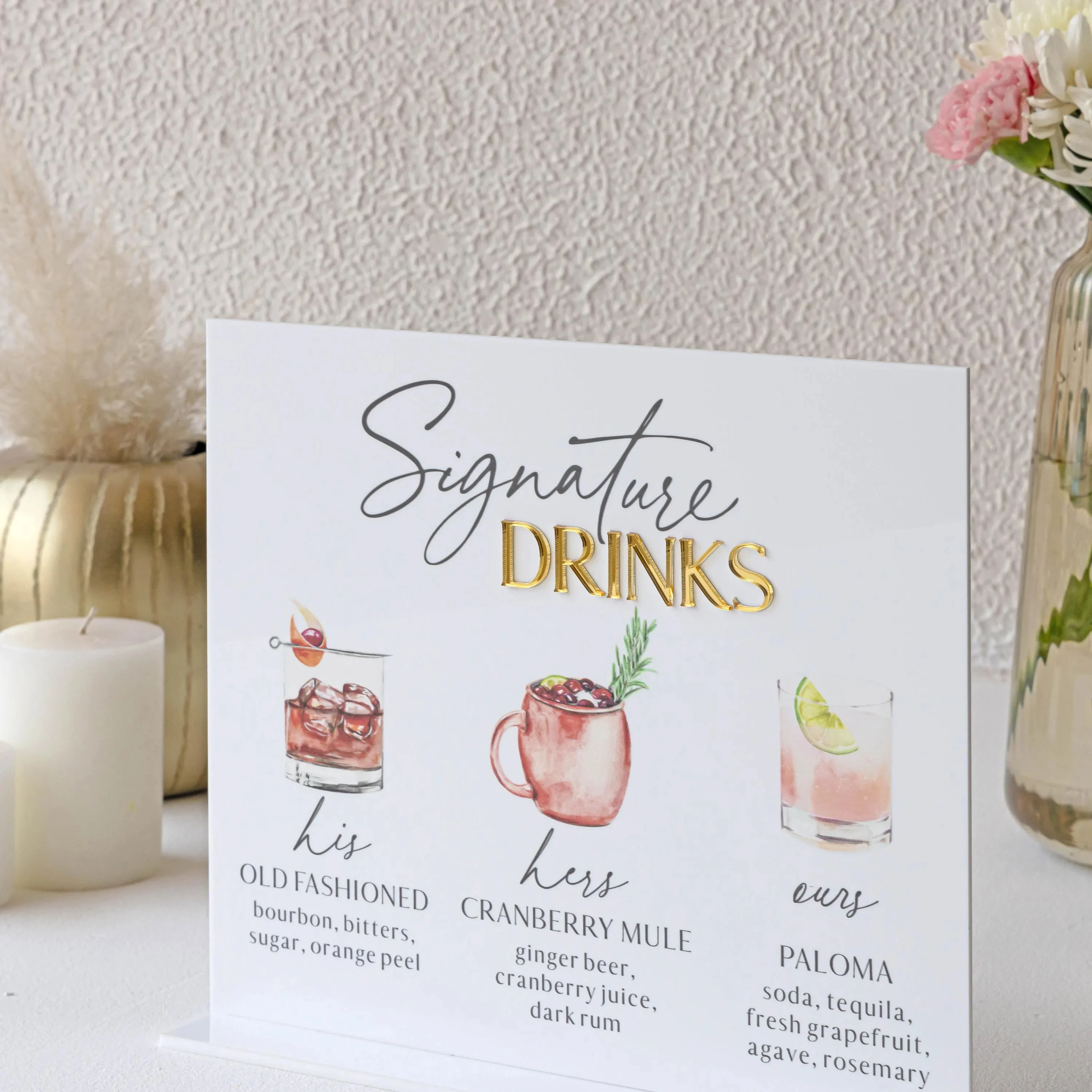Firma per matrimonio Cartello - Cocktail Recipe Book recensione e prezzo