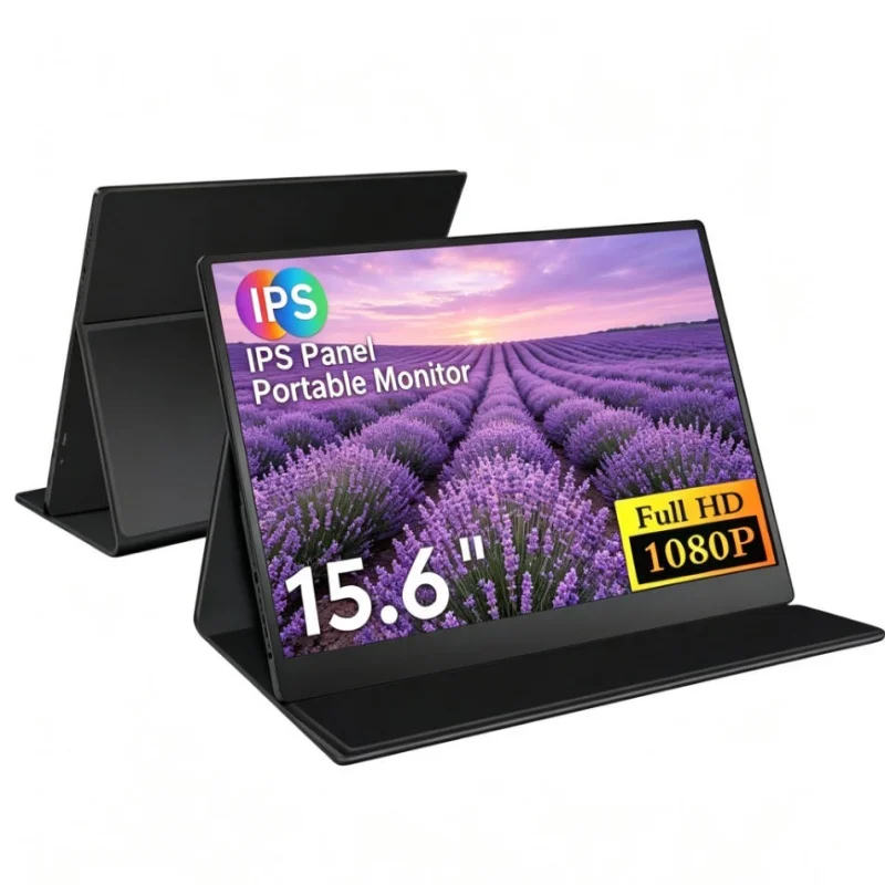 1920*1080 15.6-inch Portable Monitor 60HZ For Laptop/ XBox/ PS5/ Switch/ TV Box/ Cell Phone PC Extension Mobile