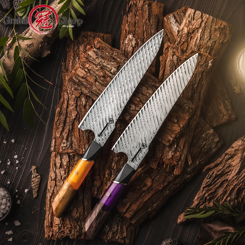 Premium Class Luxury Kitchen Knife Chef Tool 67 Layer Japanese Damascus Steel Salmon Sashimi Filleting Knives Household Items