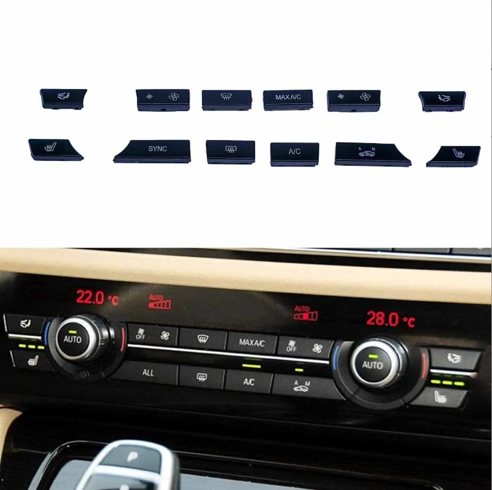 Heater Climate Ventilation Air Conditioner Control Buttons Switch Set Compatible with BMW 5 6 7 Series M5 M6 F02 F06 F10 F12