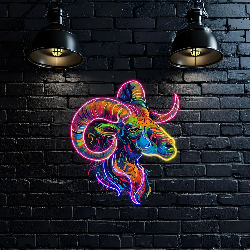 Aries Neon signs Light - LED Zodiac Sign Decor for Home, Astrology Gift for Aries Lovers, Unique Aries Wall Art