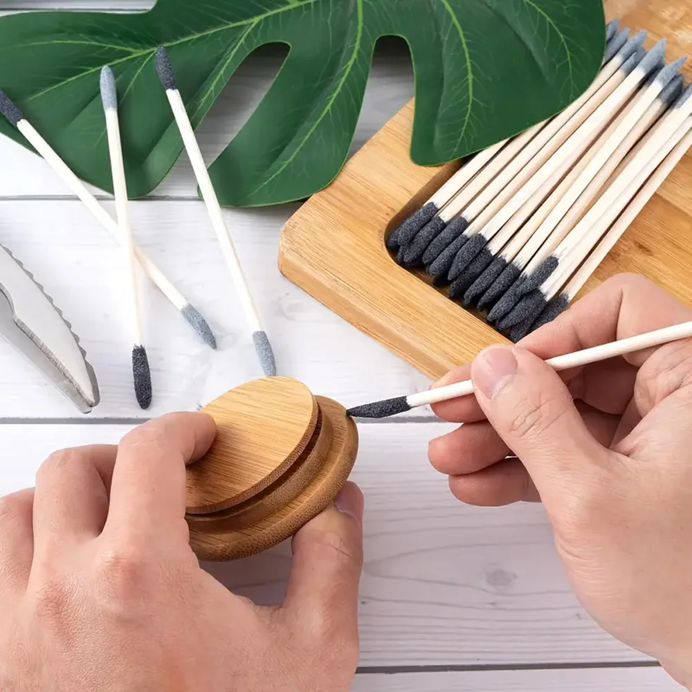 50pcs Precision Sanding Sticks - Double-Ended Matchstick Design for Detailed Work150 & 280 GritIdeal for Wood Plastic Models