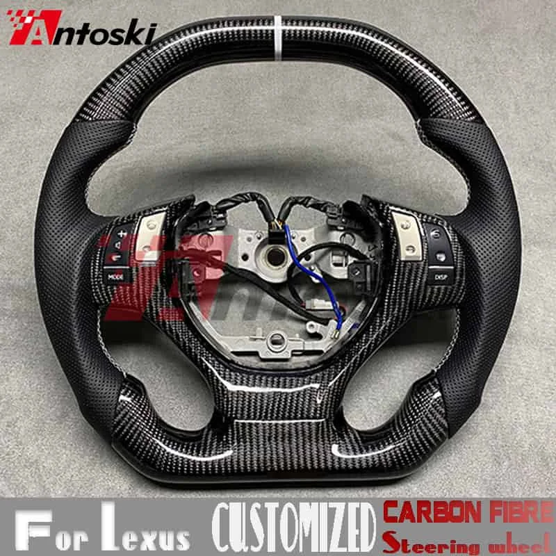 Customized carbon fiber steering wheel for Lexus GS200T GSSF250 GS350 RX350 RX450 ES350 ES300 2012 2013 2014 sporty style