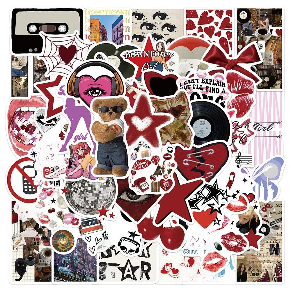 AliExpress MINISO 10/30/50pcs Cool Downtown Y2K Girls Stickers Trend Cartoon Decals Decoration DIY Skateboard Laptop Phone Bike Graffiti Kids Toys