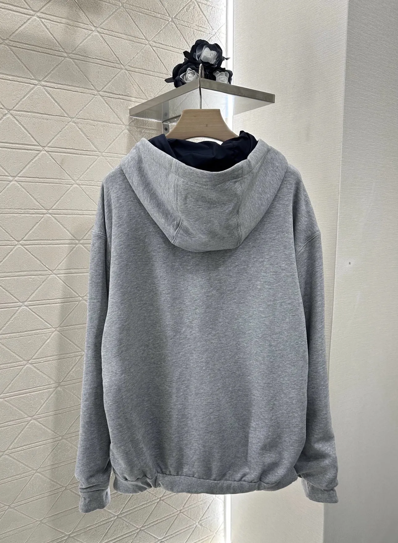 

2025 Autumn New Double-sided Hooded Jacket with Diagonal Cotton Environmentally Friendly Recycled Nylon Material Comfortable 209