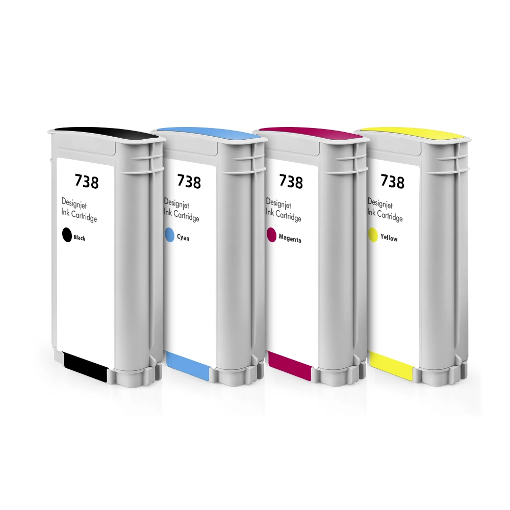 For HP 738 Ink Cartridge With Full Pigment Ink HP738 For HP Designjet T850 T950 Printer Ink Tank 130ML 498N4A 498N5A 498N6A