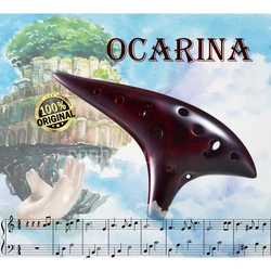 Ocarina-Flûte en céramique Alto C, 12 trous, ton classique, musique, amoureux de la musique, maire, intérieur